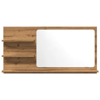 Badkamerspiegelkast 90x11x45 cm bewerkt hout artisanaal eiken 4