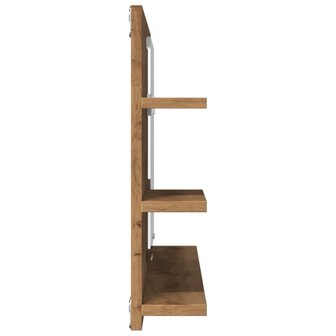 Badkamerspiegelkast 90x11x45 cm bewerkt hout artisanaal eiken 5