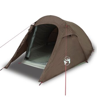 Tunneltent 3-persoons waterdicht bruin 2