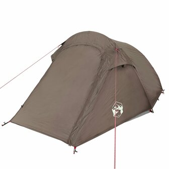 Tunneltent 3-persoons waterdicht bruin 5