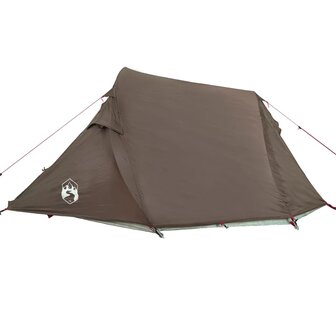 Tunneltent 3-persoons waterdicht bruin 8