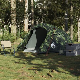 Tunneltent 3-persoons waterdicht camouflage 3