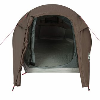 Tunneltent 2-persoons waterdicht bruin 6