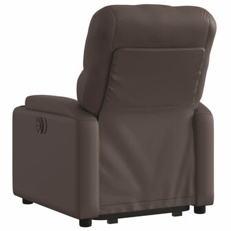 Sta-op-fauteuil verstelbaar kunstleer bruin 4