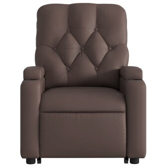 Sta-op-fauteuil verstelbaar kunstleer bruin 8