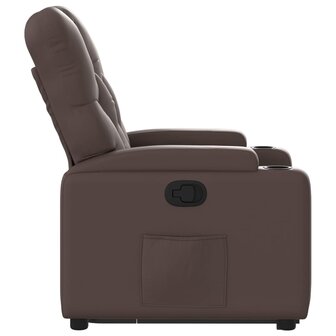 Sta-op-fauteuil verstelbaar kunstleer bruin 9