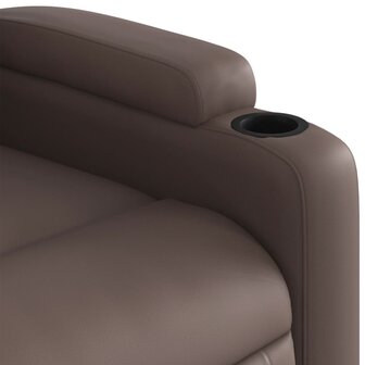 Sta-op-fauteuil verstelbaar kunstleer bruin 10