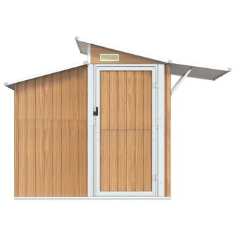 Tuinschuur 270x130x208,5 cm gegalvaniseerd staal bruin 3