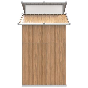 Tuinschuur 270x130x208,5 cm gegalvaniseerd staal bruin 5