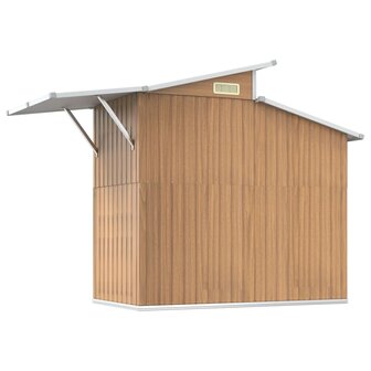 Tuinschuur 270x130x208,5 cm gegalvaniseerd staal bruin 6
