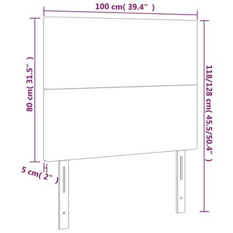 Hoofdborden 2 st 100x5x78/88 cm kunstleer cappuccinokleurig 8