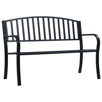 Tuinbank 120 cm staal zwart 1