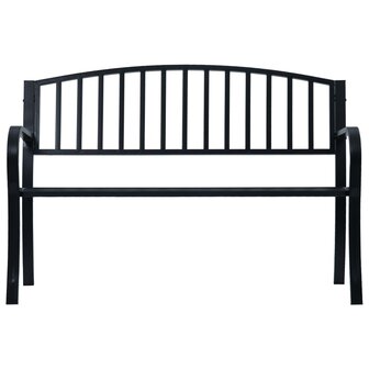 Tuinbank 120 cm staal zwart 2