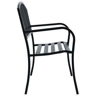 Tuinbank 120 cm staal zwart 3