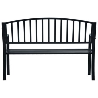 Tuinbank 120 cm staal zwart 4