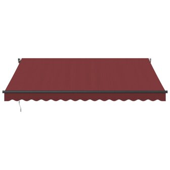 Luifel automatisch uittrekbaar 400x350 cm bordeauxrood 3