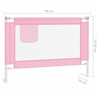 Bedhekje peuter 90x25 cm stof roze 8