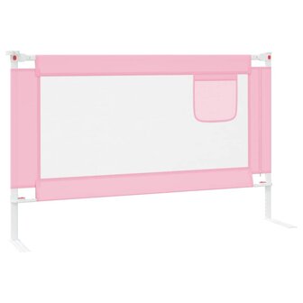 Bedhekje peuter 120x25 cm stof roze 4
