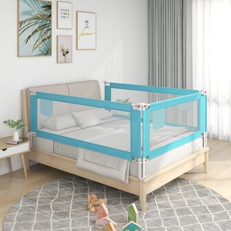 Bedhekje peuter 100x25 cm stof blauw 1