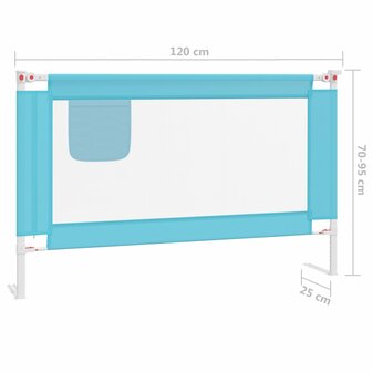 Bedhekje peuter 120x25 cm stof blauw 8
