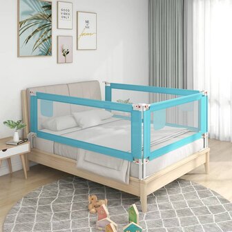 Bedhekje peuter 160x25 cm stof blauw 1