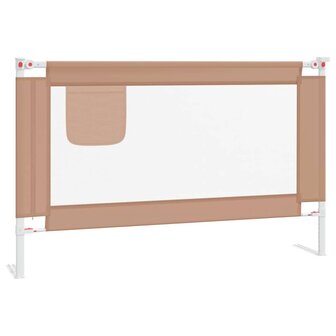 Bedhekje peuter 120x25 cm stof taupe 2