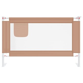 Bedhekje peuter 120x25 cm stof taupe 3