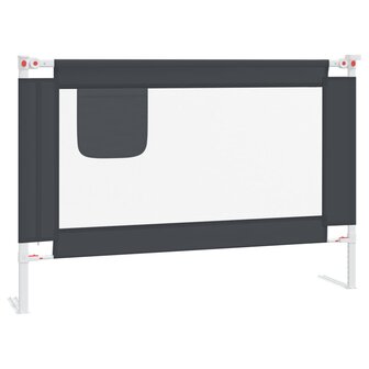 Bedhekje peuter 100x25 cm stof donkergrijs 2