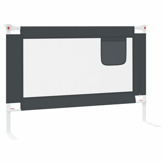 Bedhekje peuter 100x25 cm stof donkergrijs 3