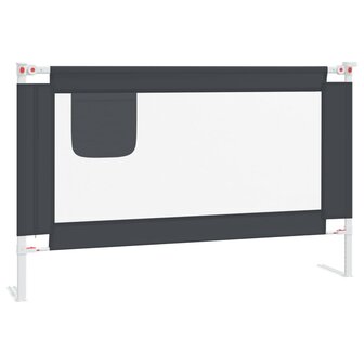 Bedhekje peuter 120x25 cm stof donkergrijs 2