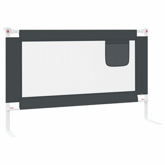 Bedhekje peuter 120x25 cm stof donkergrijs 3