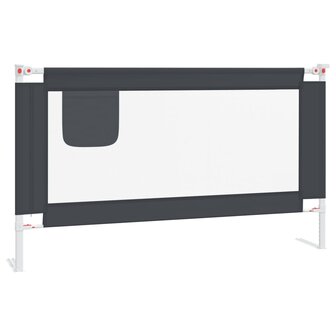 Bedhekje peuter 140x25 cm stof donkergrijs 2