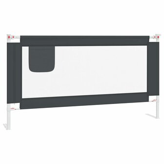 Bedhekje peuter 160x25 cm stof donkergrijs 2