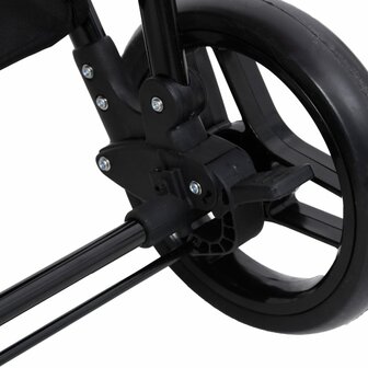 Kinderwagen 3-in-1 staal antracietkleurig en zwart 11
