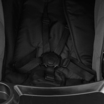 Kinderwagen 2-in-1 staal donkergrijs en zwart 10