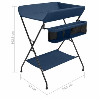 Verschoontafel ijzer marineblauw 10