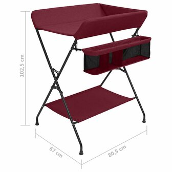 Verschoontafel ijzer rood 10