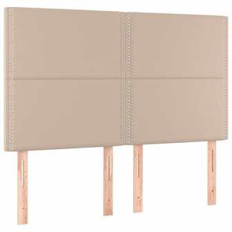 Hoofdborden 4 st 72x5x78/88 cm kunstleer cappuccinokleurig 2