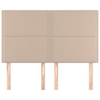 Hoofdborden 4 st 72x5x78/88 cm kunstleer cappuccinokleurig 3