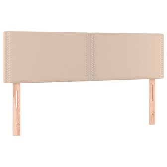 Hoofdborden 2 st 72x5x78/88 cm kunstleer cappuccinokleurig 2
