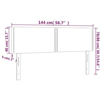 Hoofdborden 2 st 72x5x78/88 cm kunstleer cappuccinokleurig 8