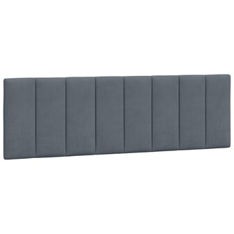 Hoofdbordkussen 160 cm fluweel donkergrijs 2