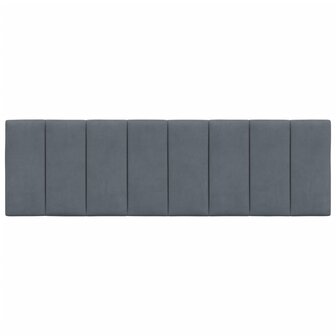 Hoofdbordkussen 160 cm fluweel donkergrijs 5