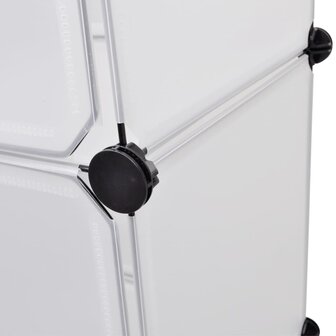 Kast met 9 compartimenten modulair 37x115x150 cm wit  6