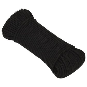 Werktouw 4 mm 100 m polyester zwart 2