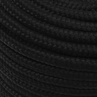 Werktouw 12 mm 25 m polyester zwart 4
