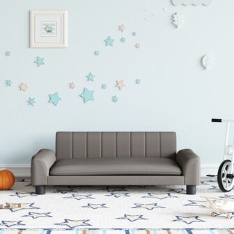 Kinderbank 90x53x30 cm stof taupe 1