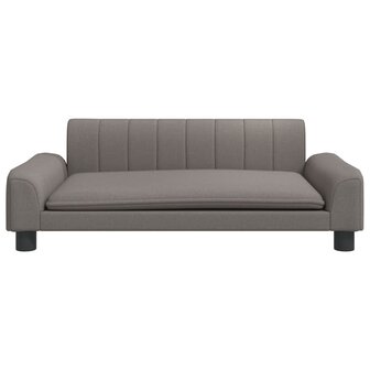 Kinderbank 90x53x30 cm stof taupe 3