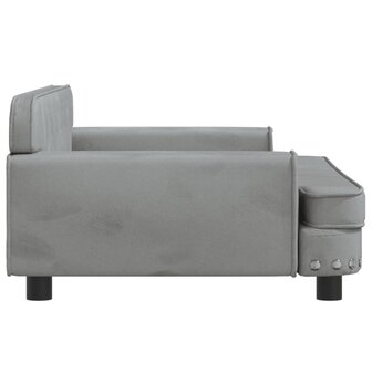 Kinderbank 90x53x30 cm fluweel lichtgrijs 4