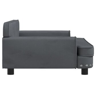 Kinderbank 90x53x30 cm fluweel donkergrijs 4